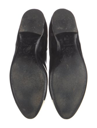 Chanel Interlocking CC Logo Patent Leather Flats