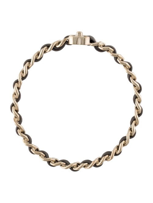 Chanel Leather CC Turnlock Bangle