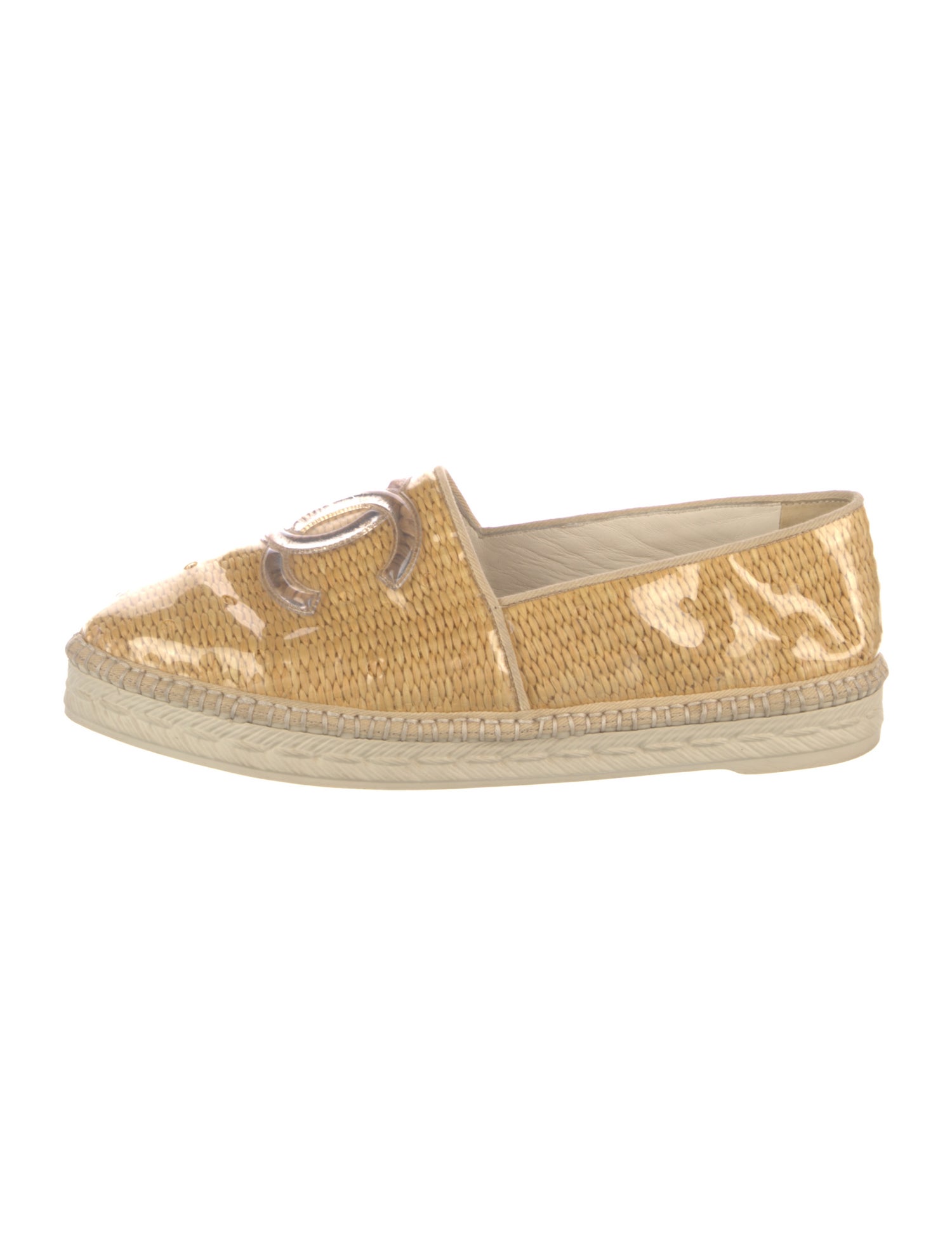 Chanel Interlocking CC Logo PVC Espadrilles