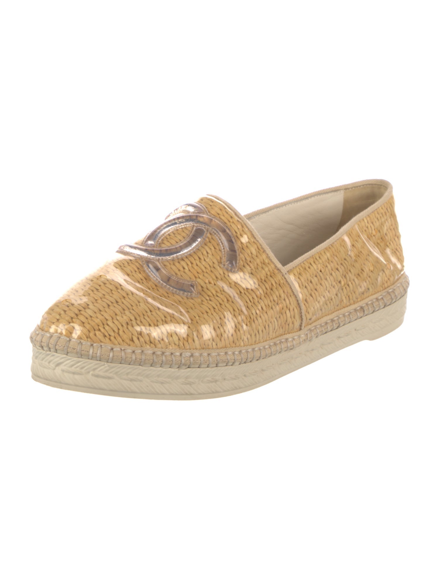 Chanel Interlocking CC Logo PVC Espadrilles
