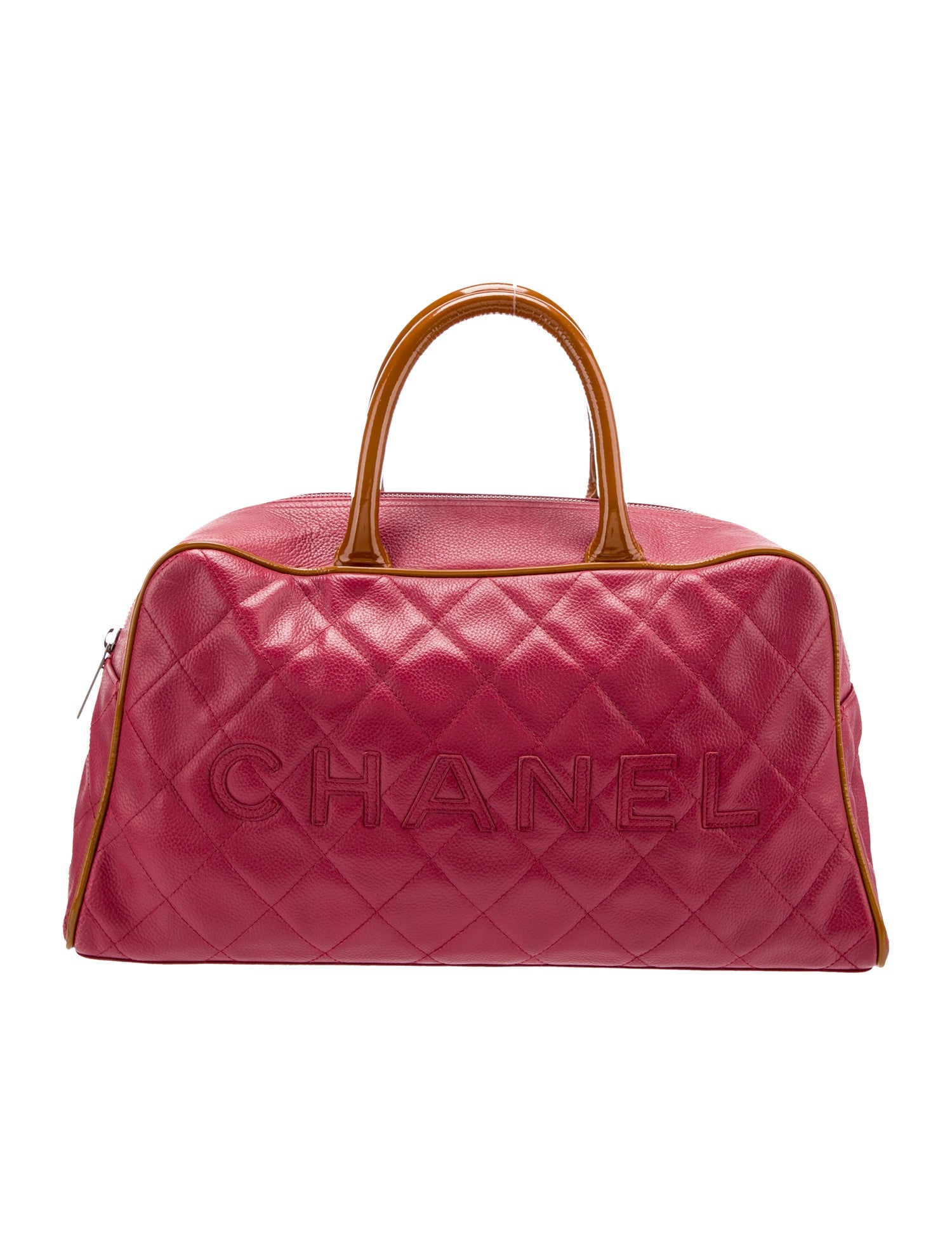 Chanel Medium Quilted Logo Bowler Bag