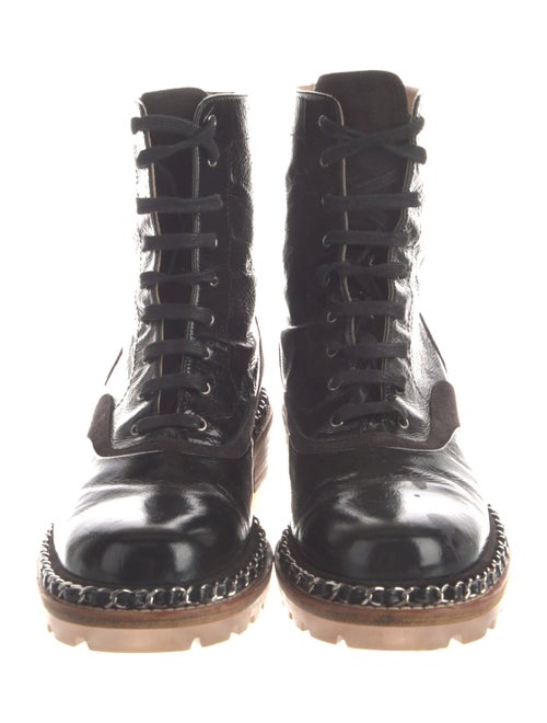 Chanel 2015 Interlocking CC Logo Combat Boots