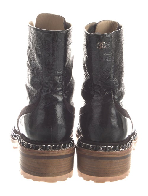 Chanel 2015 Interlocking CC Logo Combat Boots