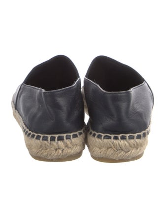Chanel Interlocking CC Logo Leather Espadrilles