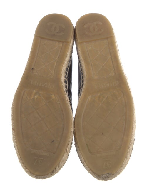 Chanel Interlocking CC Logo Leather Espadrilles