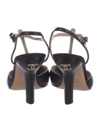 Chanel 2016 Interlocking CC Logo T-Strap Sandals