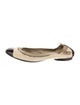 Chanel Interlocking CC Logo Leather Ballet Flats