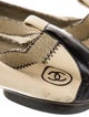 Chanel Interlocking CC Logo Leather Ballet Flats