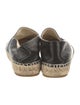 Chanel Interlocking CC Logo Leather Espadrilles