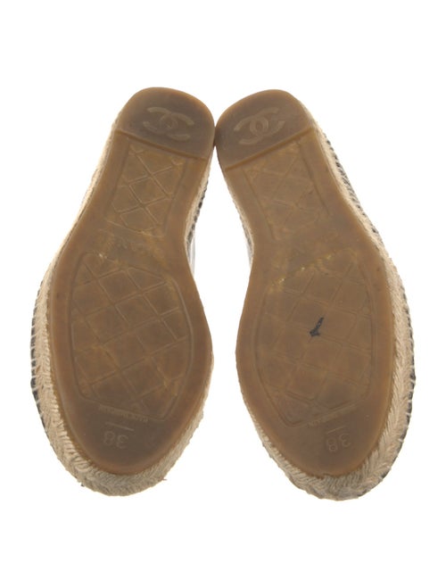 Chanel Interlocking CC Logo Leather Espadrilles