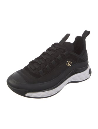 Chanel Interlocking CC Logo Leather Sneakers