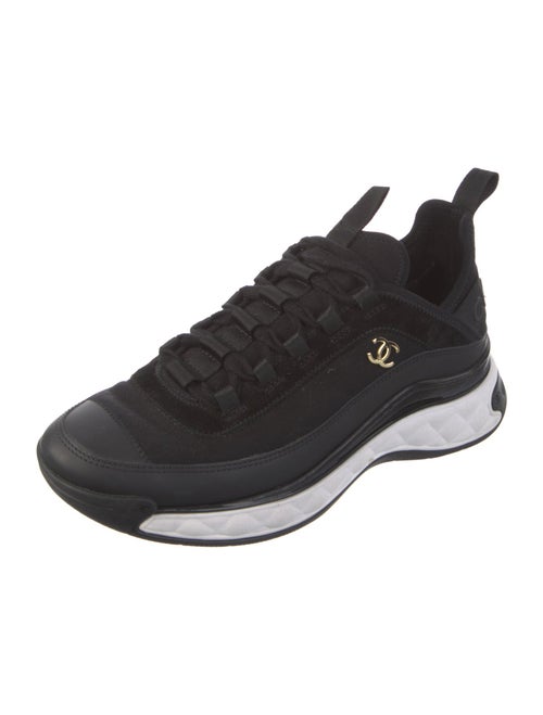 Chanel Interlocking CC Logo Leather Sneakers