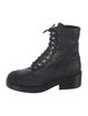 Chanel 2022 Interlocking CC Logo Combat Boots