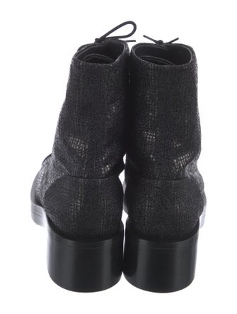 Chanel 2022 Interlocking CC Logo Combat Boots
