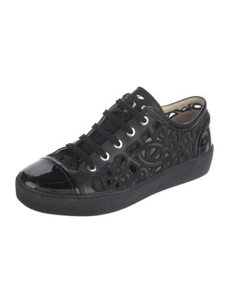 Chanel Interlocking CC Logo Lambskin Sneakers
