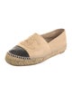 Chanel Interlocking CC Logo Lambskin Espadrilles
