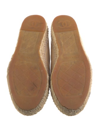 Chanel Interlocking CC Logo Lambskin Espadrilles