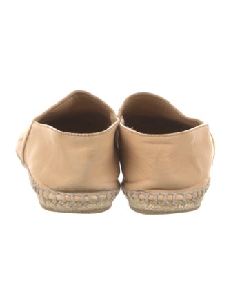 Chanel Interlocking CC Logo Leather Espadrilles