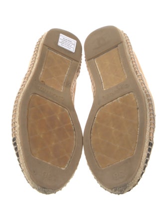 Chanel Interlocking CC Logo Leather Espadrilles