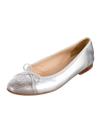 Chanel Interlocking CC Logo Lambskin Ballet Flats