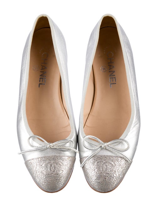 Chanel Interlocking CC Logo Lambskin Ballet Flats