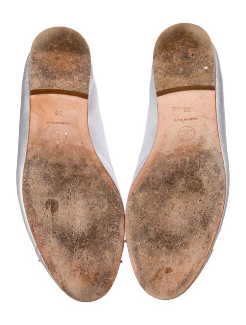 Chanel Interlocking CC Logo Lambskin Ballet Flats