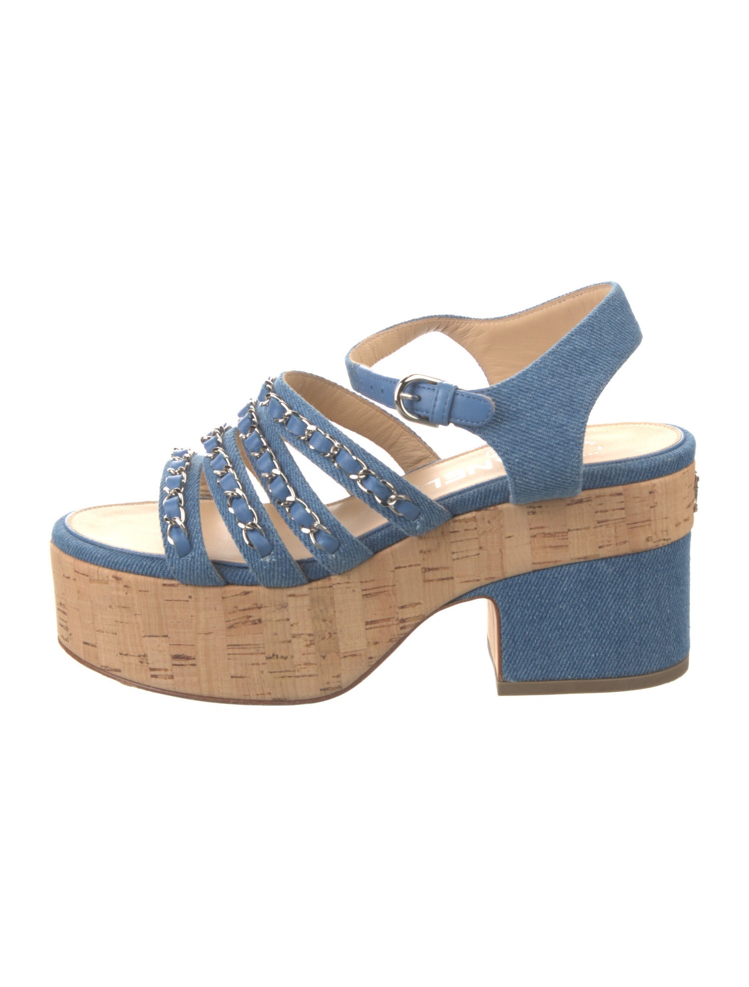 Chanel 2019 Interlocking CC Logo Slingback Sandals