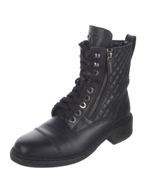 Chanel 2018 Interlocking CC Logo Combat Boots