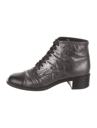 Chanel 2018 Interlocking CC Logo Combat Boots