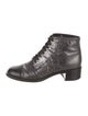 Chanel 2018 Interlocking CC Logo Combat Boots
