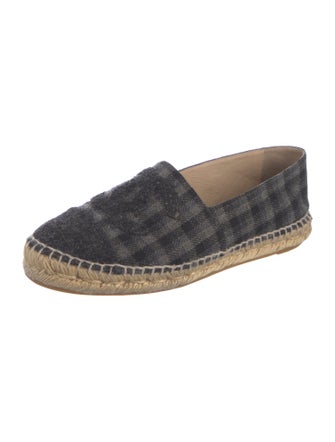 Chanel Interlocking CC Logo Tweed Espadrilles