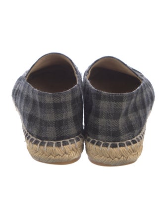 Chanel Interlocking CC Logo Tweed Espadrilles
