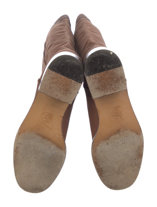 Chanel Interlocking CC Logo Nubuck Riding Boots