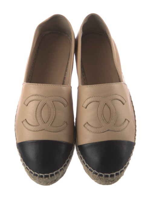 Chanel Interlocking CC Logo Lambskin Espadrilles