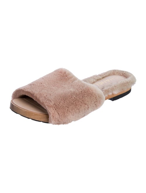 Chanel Shearling Slides
