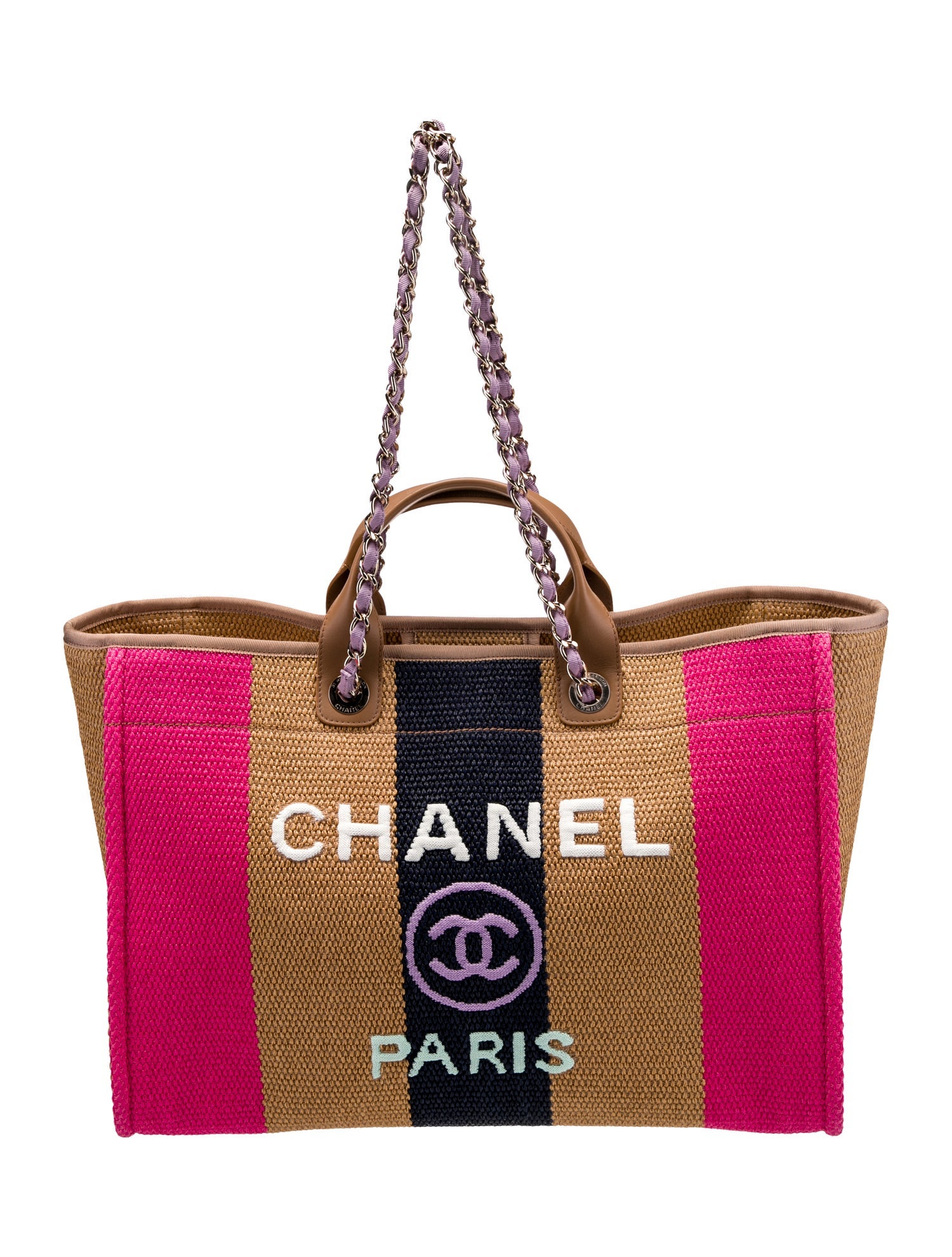Chanel Large Raffia Deauville Shopping Bag