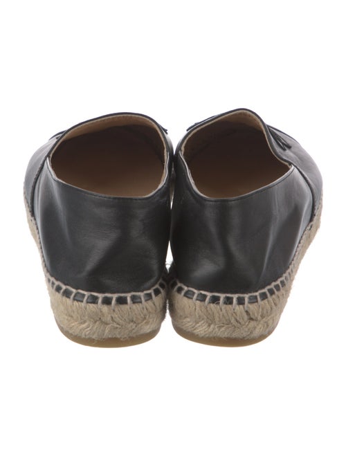 Chanel Interlocking CC Logo Leather Espadrilles