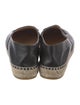 Chanel Interlocking CC Logo Leather Espadrilles