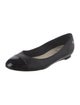 Chanel Interlocking CC Logo Leather Ballet Flats