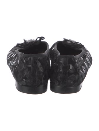 Chanel Interlocking CC Logo Suede Flats