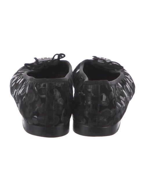 Chanel Interlocking CC Logo Suede Flats