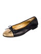 Chanel Interlocking CC Logo Lambskin Ballet Flats