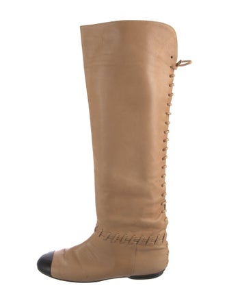 Chanel 2011 Interlocking CC Logo Riding Boots