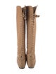 Chanel 2011 Interlocking CC Logo Riding Boots