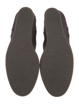 Chanel Interlocking CC Logo Suede Lace-Up Boots