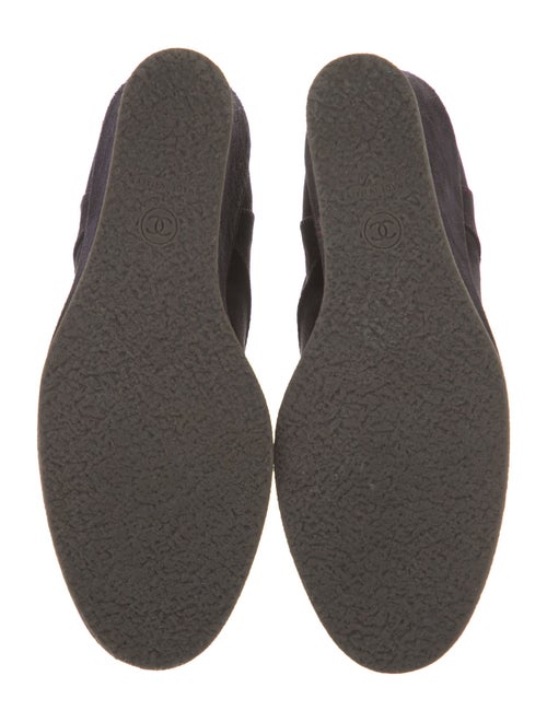 Chanel Interlocking CC Logo Suede Lace-Up Boots