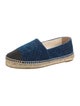 Chanel Interlocking CC Logo Velvet Espadrilles