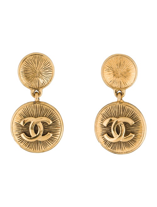 Chanel Vintage CC Drop Earrings