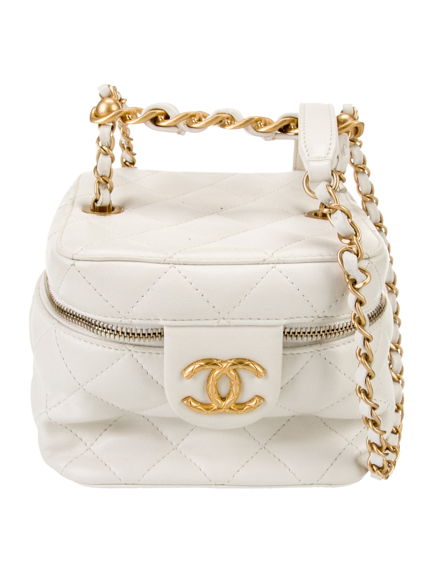 Chanel CC Quilted Vanity Case