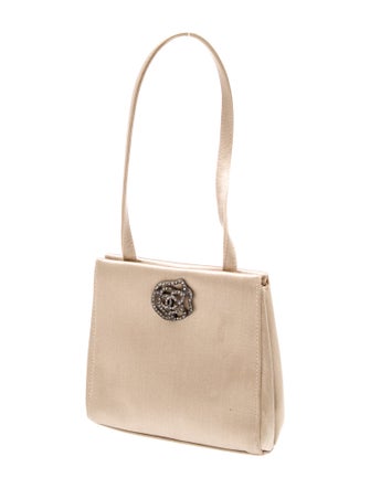 Chanel Satin Crystal Mini Camellia Bag
